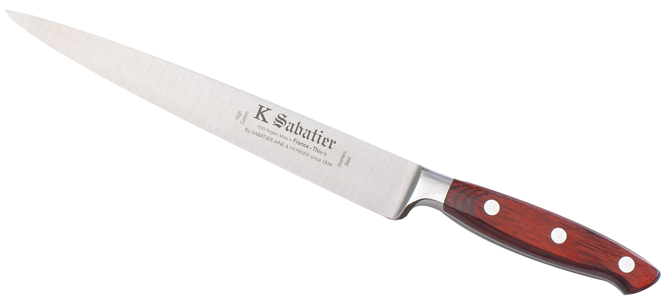 Sabatier Faux Mother of Pearl Series Chef's Knife 8 Stainless Steel Blade,  Plexiglas Handles - KnifeCenter - 5137480 - Discontinued