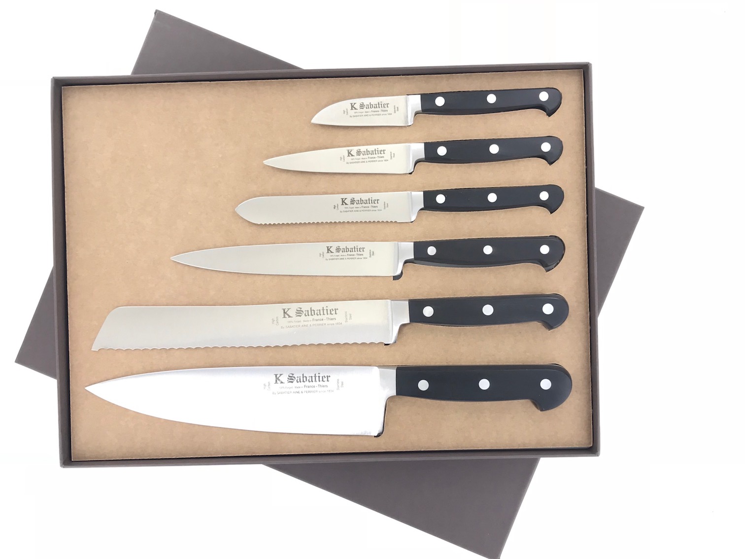 K-Sabatier Table Knives Set of 6, Auvergne Collection